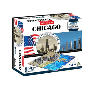 4D Cityscape Chicago Time Puzzle - 4DPuzz - 4DPuzz