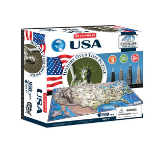 4D Cityscape USA Time Puzzle - 4DPuzz - 4DPuzz