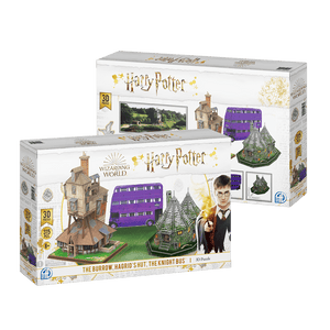 Harry Potter The Burrow, Hagrid's Hut, Knight Bus - 3D Puzzle4D Puzzle | 4D Cityscape4D Puzz