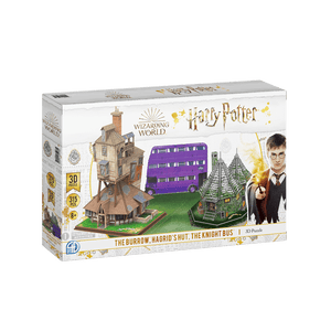 Harry Potter The Burrow, Hagrid's Hut, Knight Bus - 3D Puzzle4D Puzzle | 4D Cityscape4D Puzz