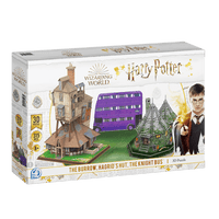 Harry Potter The Burrow, Hagrid's Hut, Knight Bus - 3D Puzzle4D Puzzle | 4D Cityscape4D Puzz