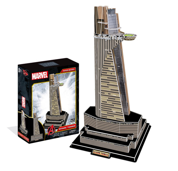 Marvel Avengers Stark Tower Model Kit - 4D Puzzle | 4D Cityscape | Collectible Puzzles - 4DPuzz