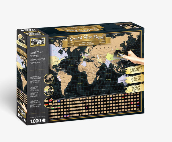 Scratch OFF Travel Puzzle : World Map - 4DPuzz - 4DPuzz