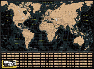 Scratch OFF Travel Puzzle : World Map - 4DPuzz - 4DPuzz