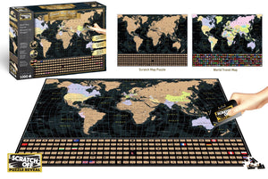 Scratch OFF Travel Puzzle : World Map - 4DPuzz - 4DPuzz