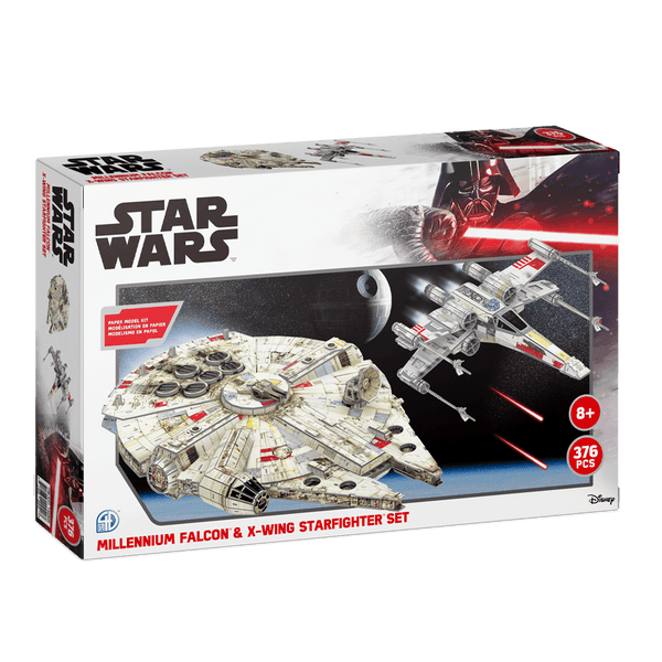 Star Wars Millennium Falcon and X-Wing Star Fighter Set4D Puzzle | 4D Cityscape4D Puzz