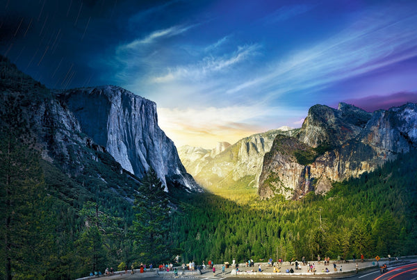 Stephen Wilkes Tunnel View, Yosemite National Park, Day to Night™ - 4D Puzzle | 4D Cityscape - 4DPuzz