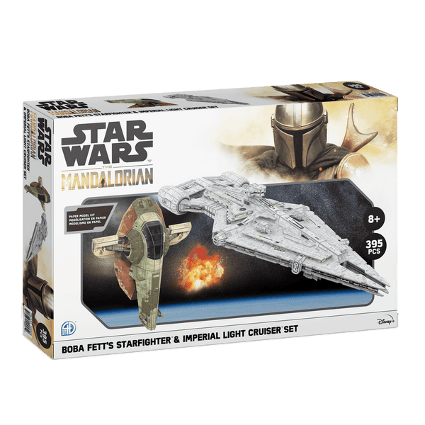 The Mandalorian Boba Fett's Starfighter & Imperial Light Cruiser Set4D Puzzle | 4D Cityscape4D Puzz