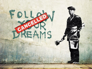 Banksy Puzzle - Urban Art Graffiti - Follow Your Dreams (Cancelled) - 4D Puzzle | 4D Cityscape - 4DPuzz