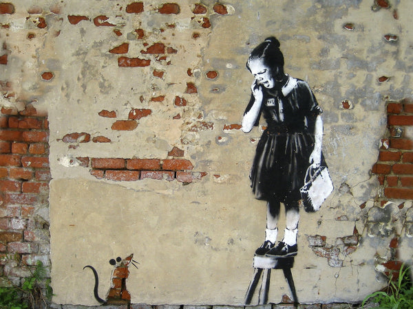 Banksy Puzzle - Urban Art Graffiti - Girl on a Stool - 4D Puzzle | 4D Cityscape - 4DPuzz